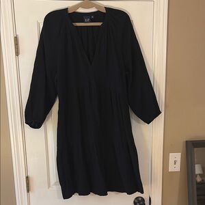 GAP Black Cotton Gauze Dress